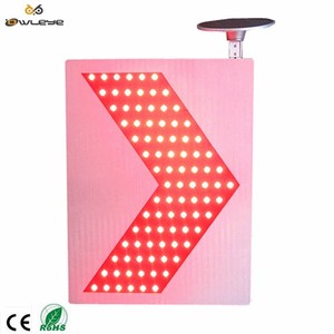 Panneau de signalisation routière solaire LED OWLEYE avec lumière clignotante, panneau de sécurité routière en aluminium pour les projets de construction de routes <span class=keywords><strong>et</strong></span> autoroutes - Product Image 2