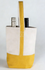 Sac à vin et à bière Ruthbag en toile pour 2 bouteilles, sac de pique-nique et de concert avec un motif de lettres attrayant pour le shopping - Product Image 2