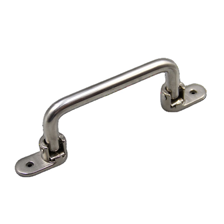 Heavy Duty 138/158mm Stainless Steel Folding Type Handle with Bottom Plate Movable Heavy Duty Industrial Handle Folding Handle