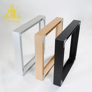 Factory A4 Custom Size Black Silver Aluminum Photo Frame Profiles Brushed Picture Frame