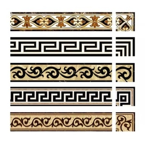 Vàng đen hot người bán không thấm nước nonslip hiện đại đầy đủ cơ thể bằng đá cẩm thạch sứ Ốp chân tường Hội Đồng Quản trị gạch