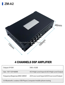 Amplificateur automobile haute puissance 4 canaux DSP de qualité supérieure, avec télécommande pour subwoofer, pleine fréquence Hi-Fi - Product Image 2