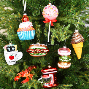 Wholesale High Quality Handmade <b>Glass</b> Christmas <b>Ornaments</b> Custom Shape Size Full Color Printing Personalization Durable - Product Image 1