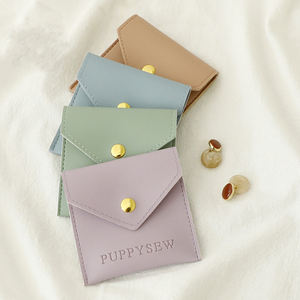 Bolsa de Joyería con Logotipo Personalizado, Bolsa de Cuero Artificial PU con Cierre a Presión, Perfecta para Anillos, Collares y Dijes - Product Image 1