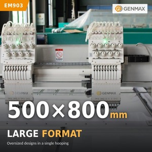 Máquina de Bordar Industrial EM903 de 3 Cabezas y 9 Agujas, Área Grande de 500x800mm, Motor Servo Completo, Precio de Fabricante al por Mayor - Product Image 2