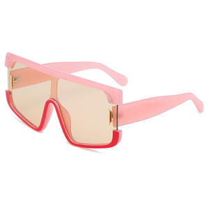 2024人気販売ビッグフレームレディースファッションサングラス特大ワンピースレディサングラス - Product Image 5