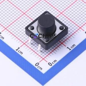 TSF001B08026A Tactile Switch DIP-4P,12x12mm Switch Round Button 2.6N Through Hole 12mm - Product Image 1