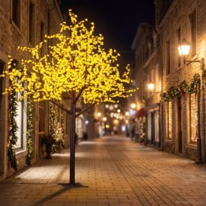 Lumière d'arbre de cerisier en PVC LED imperméable IP65 fiable pour extérieur, pour Noël, Halloween, amélioration de l'ambiance nocturne - Product Image 1