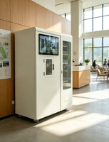 Distributeur automatique de lait liquide avec code QR, retour de jetons et pièces, écran LED, nettoyage automatique, écran tactile 12 pouces, paiement par carte de crédit, en acier