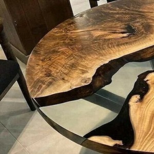 High End Handmade Epoxy Resin River <b>Table</b> Solid <b>Walnut</b> Wood Dining <b>Table</b> Customizable Luxury Furniture for Modern Home Office - Product Image 3