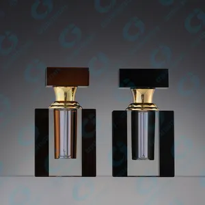 CJ-Luxo Handmade 3ML 6ML Preto e Marrom K9 Cristal Garrafas de Óleo Essencial para Mulheres e Homens Lembrança Presentes