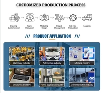 Komponen mesin aluminium anodisasi CNC komponen presisi kustom untuk robot elektronik dan Mesin Industri