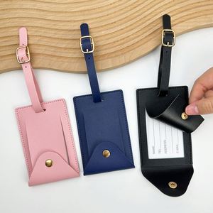 Customizable PU Luggage <b>Tag</b> <b>ID</b> Address Name LabelLuggage Boarding Pass Holder Portable Travel Accessories for Men and Women - Product Image 2