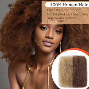 Extensions de tresses en cheveux humains brésiliens Remy 100 % naturels de haute qualité, 50 g, micro-tresses torsadées, <span class=keywords><strong>afro</strong></span> crépus pour locs - Product Image 5