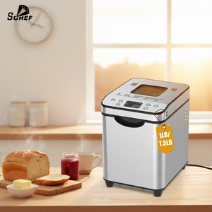 SOHEF Panificadora de Diseño Minimalista, Elegante Acero Inoxidable, Silenciosa, se Integra en la Cocina, 25 Menús Ocultos, para una Estética Moderna del Hogar - Product Image 1