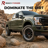 Velg Forged Reach 17 Inch Matte Black Silver Lip 8x170 6061 T6 untuk Ford Super Duty