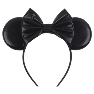 Diadema con Orejas de Ratón y Alas de Murciélago, Negra, Ajustable, Accesorio de Disfraz para Fiestas, Unisex, Estilo de Dibujos Animados, Accesorios para el Cabello de Cuero - Product Image 6
