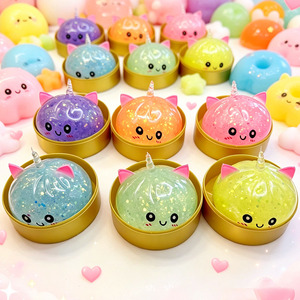 Dumpling Squishy Squeeze Stress Relief Fidget Toy Colorful Sparkle Baozi Vent Sensory Toy For Kids <b>Gift</b> Wholesale - Product Image 3