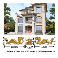 Moules pour statues en béton, ornements de jardin, motif animal dragon, moulage de ciment, fins décoratives, relief mural, formes de sculpture en plastique