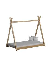 Lit baldaquin en bois massif pour enfants, Style tipi, simple - Product Image 2