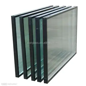 Vidrio de doble acristalamiento aislado para ventana de vidrio de construcción 4mm 5mm 6mm 8mm 10mm 12mm hoja de vidrio templado