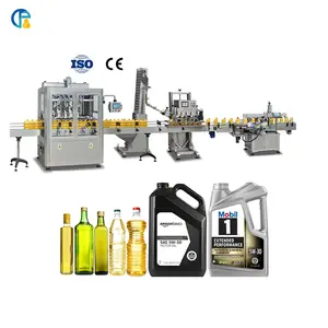 Línea de llenado de aceite de oliva automático, botellas de vidrio, línea de embotellado de aceite de girasol, SUS 304/316, de alta precisión