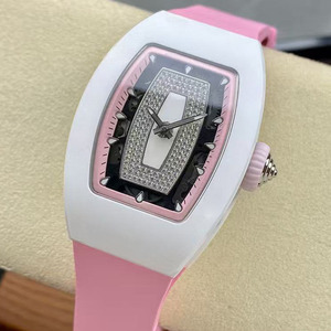 El Último Reloj Mecánico Automático de Lujo, Deportivo, Casual y de Negocios, con Tourbillon, Resistente al Agua, de Cerámica Blanca para Mujer - Product Image 1