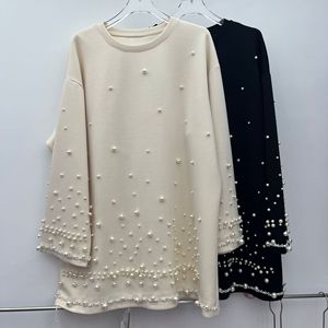 GX-nuovo abito da donna a <span class=keywords><strong>maniche</strong></span> <span class=keywords><strong>lunghe</strong></span>, resistente con finiture in perle e diamanti scintillanti. - Product Image 4