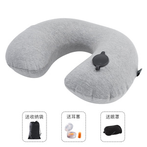 U-<b>Shaped</b> Inflatable Travel <b>Pillow</b> 28x26x14cm Neck Support For Outdoor Travel Naps Cervical Spine Protection - Product Image 1