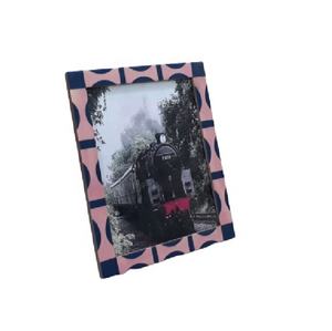 Décoration de maison pas cher rose noir indien fait à la main résine incrustation cadre Photo décor mural Antique en laiton imprimé article décoratif - Product Image 1