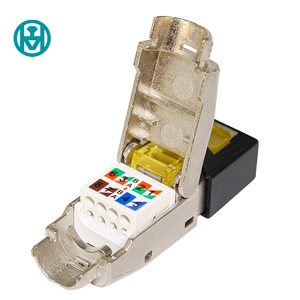Conectores de Internet RJ45 <span class=keywords><strong>Cat</strong></span> <span class=keywords><strong>6A</strong></span> <span class=keywords><strong>Cat</strong></span> 8 Industriales Sin Herramientas, Enchufe Ethernet Blindado de Aleación de Zinc - Product Image 4