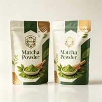 Sachet Doypack Personnalisé pour Poudre de Matcha, Finition Mate, Réutilisable, pour Emballage de Thé, Commandes Flexibles, Livraison Rapide