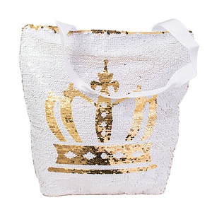 Flip-Sequin-Kron-Design Handtasche einfarbig Sublimations-Glanz umkehrbare magische Tragetasche Pailletten-Schulterhandtasche für <span class=keywords><strong>MardiGras</strong></span> - Product Image 2