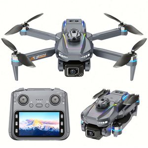 Drone pliable AE19 sans balais avec caméra 4K, lumières LED, évitement intelligent des obstacles, transmission 3KM, télécommande réglable - Product Image 1