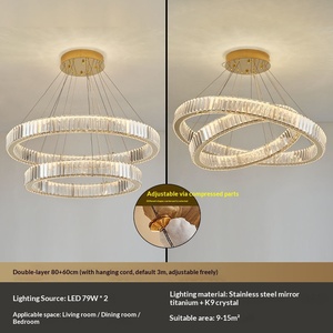 <span class=keywords><strong>Luminaire</strong></span> suspendu de luxe pour salon, moderne, simple et atmosphérique, en cristal, luminaires haut de gamme pour la maison - Product Image 2