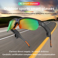 Lunettes intelligentes de ski et de cyclisme tout-terrain transfrontalières avec caméra, traduction photo, protection contre le vent et assistant vocal IA