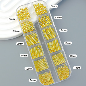 ลูกปัดตกแต่งเล็บ สีทอง สีเงิน สีโรสโกลด์ ลูกปัดคาเวียร์ขนาดเล็ก ลูกบอลโลหะ 3 มิติ พร้อมลูกปัดไมโครสำหรับตกแต่งเล็บ ชุดอุปกรณ์ตกแต่งงานฝีมือ DIY - Product Image 4