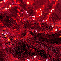 Haute Qualité Mode Sublimation Broderie Plat Chevauchement Partout Rouge Rayures Sequin Tissu Pour Robes De Mariée
