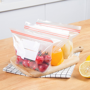 Custom Reusable Transparent <b>Zip</b> Lock Freezer <b>Bag</b> Bottom Gusset Stand Pouch for Supermarket Exhibition Recyclable Food Grade PE - Product Image 2