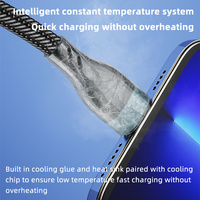 Câble de charge USB 4-en-1 Type C 100W 6A Charge Rapide, Câble USB-C tressé en nylon multi-prises 3-en-2, 4-en-1 8 broches de marque
