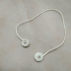 Eco-Friendly Disposable Round Hang <strong>Tag</strong> String Lock Fastener Garment Label Trims Ribbon <strong>Material</strong> with Snap Fastener - Product Image 4