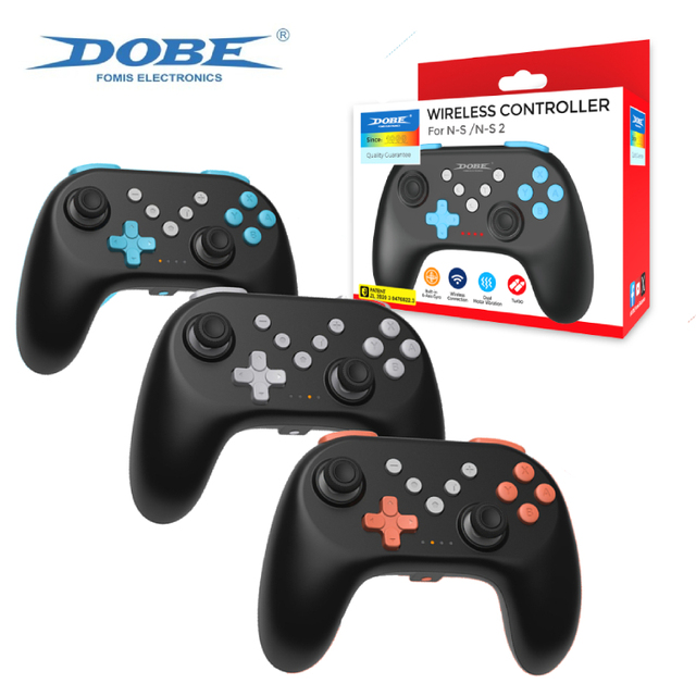 DOBE Compatible with Switch 2 Pro Controller Bluetooth Wireless Controller Turbo DualVibration for Nintendo Switch/Switch2/PC