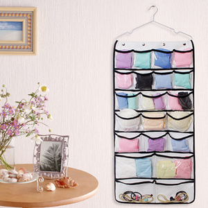 Organisateur de <span class=keywords><strong>placard</strong></span> suspendu avec 42 poches, pour sous-vêtements, bas, soutien-gorge et chaussettes, en tissu non tissé, double face, gain de place - Product Image 5