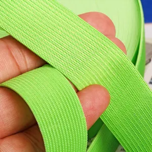 New Selling 10mm 11mm 12mm In Stock Soft Polyester Latex Material Woven Elastic Band For Sport Clothes And Belt