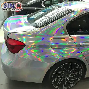 LS-02 Hologramm Laser Chrom Silber Aus gezeichnete Qualität Folie Luftblase Kostenlose Vinyl Auto Wrap Film Für Ganze Auto Folie Wrap