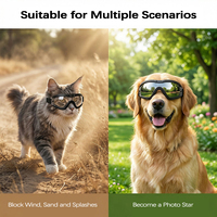 Lunettes de soleil pour animaux de compagnie, chiens et chats, résistantes aux UV, avec sangle réglable, coupe-vent, anti-poussière, solides, été, tailles S/M, écologiques, en PC