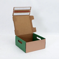 Boîte d'expédition de luxe réutilisable avec fermeture éclair et bande de déchirement, finition mate, logo personnalisé imprimé, en carton ondulé pour un déballage rapide