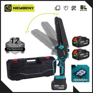 Scie <span class=keywords><strong>à</strong></span> chaîne sans fil <span class=keywords><strong>électrique</strong></span> industrielle Newbeny <span class=keywords><strong>à</strong></span> moteur sans balais, plaque de guidage de 8 pouces, capacité de coupe de 30 cm, <span class=keywords><strong>batterie</strong></span> portable pour - Product Image 5