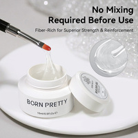 BORN PRETTY Gel de construction pour ongles en fibre, gel dur UV à dissoudre pour extension et réparation des ongles cassés