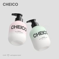 Bouteille de lotion ronde en plastique PET de 600 ml avec pompe, logo pour produits capillaires et emballage de savon liquide, OEM